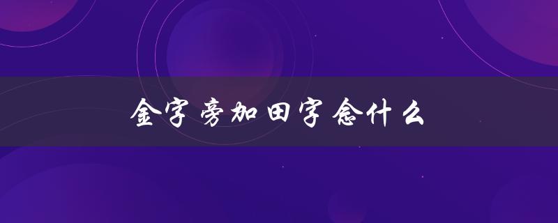 金字旁加田字念什么（金字旁田是啥字）