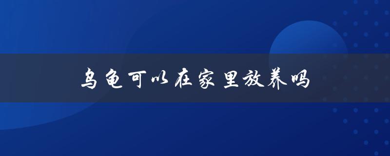 乌龟可以在家里放养吗（乌龟能否在家里放养）