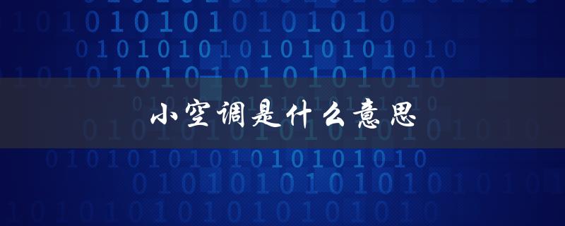 小空调是什么意思（空调是什么意思）