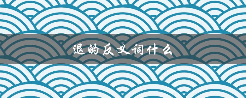 退的反义词什么（哀退的反义词是什么）