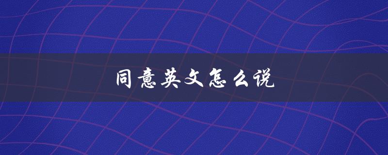同意英文怎么说（如何用英文表达不太高兴的同意）