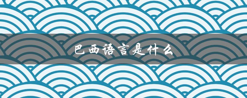 巴西语言是什么（巴西语是什么语言）