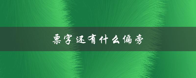 票字还有什么偏旁（票有什么偏旁字）