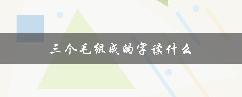 三个毛组成的字读什么（一个伟大的领袖的名字）