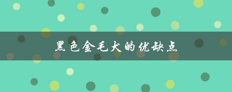 黑色金毛犬的优缺点（黑金犬图片集）