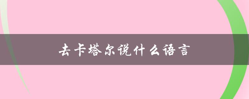 去卡塔尔说什么语言（卡塔尔用何语言）