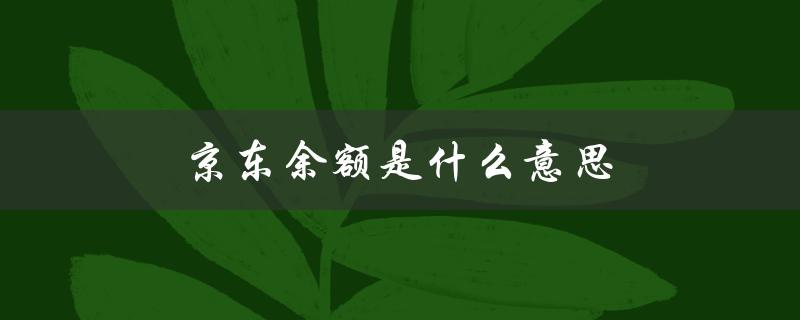 京东余额是什么意思（京东余额可提现吗风险如何）