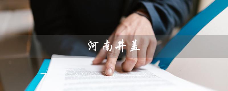 河南井盖（河南井盖是啥）