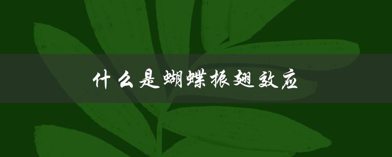 什么是蝴蝶振翅效应（蝴蝶效应是什么）