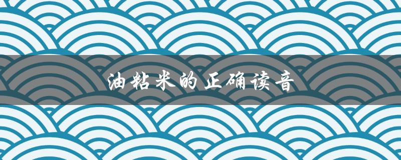 油粘米的正确读音（油粘米最好产自哪里）