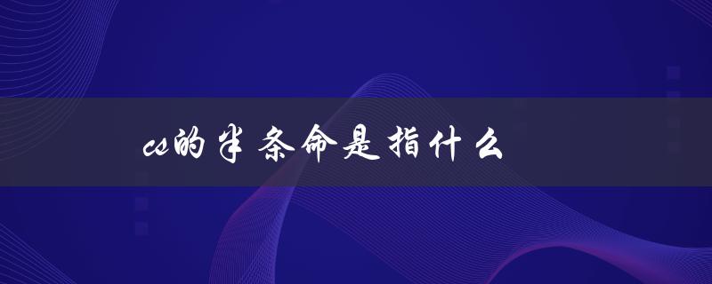 cs的半条命是指什么（丢半条命是啥）