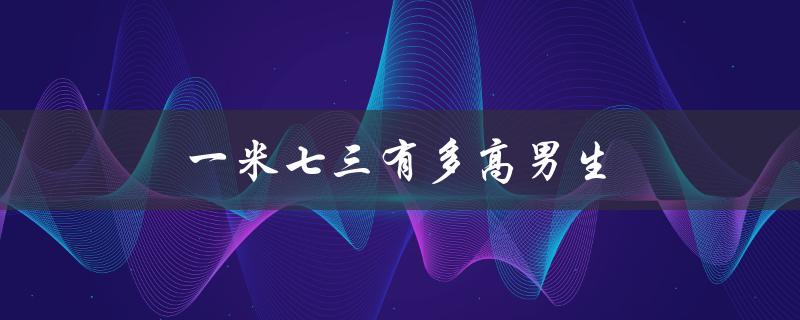 一米七三有多高男生（身高对比与分析）