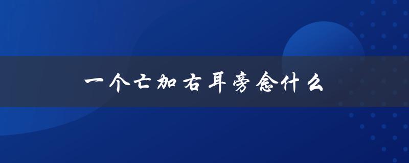 一个亡加右耳旁念什么（解密谜团）