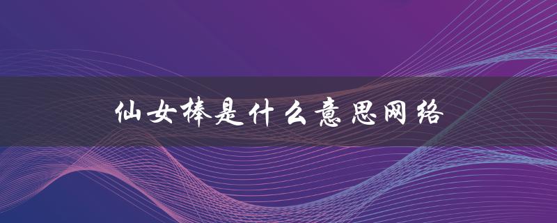 仙女棒是什么意思网络（仙女棒是什么）