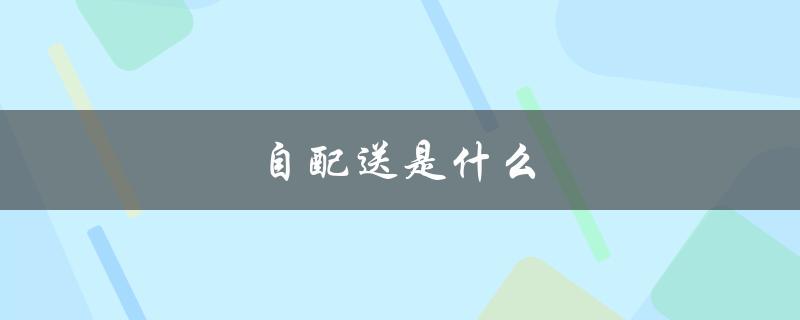 自配送是什么（什么是配送）