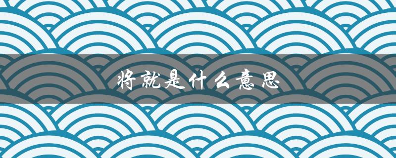 将就是什么意思（婚姻将就是什么）