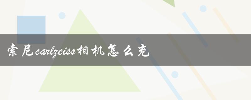 索尼carlzeiss相机怎么充电