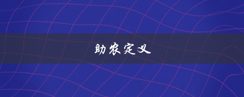 助农定义（什么是电商助农）