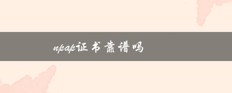npap证书靠谱吗（如何查询npap证书）