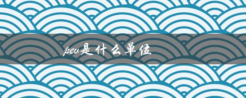 pev是什么单位（PEV的定义是什么）