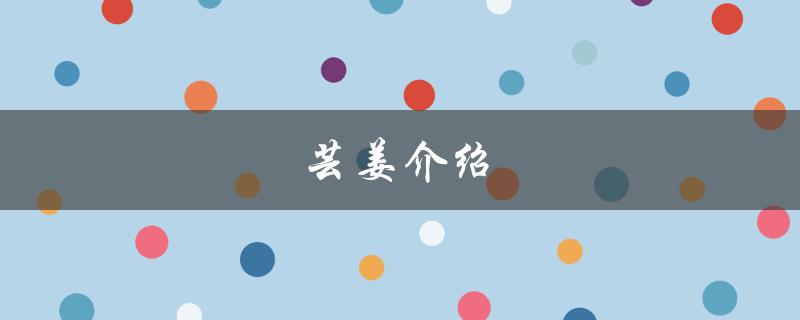 芸姜介绍（姜介绍了什么）