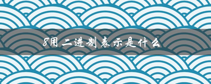 8用二进制表示是什么（二进制表示是什么）