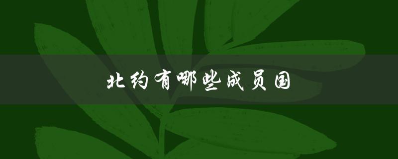 北约有哪些成员国（北约成员国有哪些）