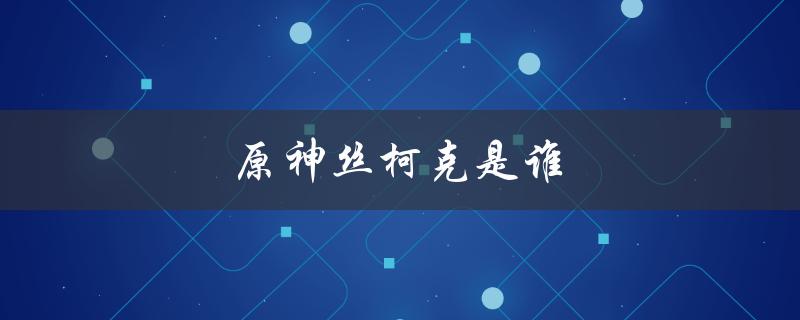 原神丝柯克是谁（丝柯克是男还是女）