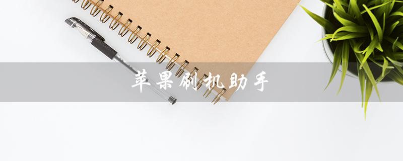 苹果刷机助手（苹果刷机助手下载）