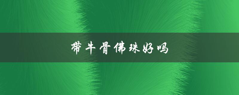 带牛骨佛珠好吗（牛骨佛珠108是什么）