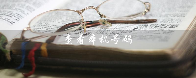 查看本机号码（本机号码查询）