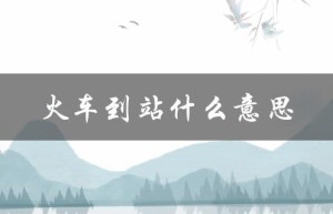 火车到站什么意思（火车到站+1是什么）