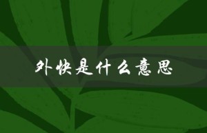外快是什么意思（女生外快是什么）