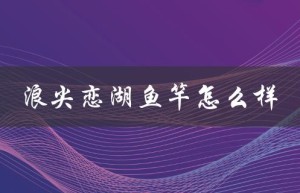 浪尖恋湖鱼竿怎么样（浪尖湖锋刃鱼竿好吗）
