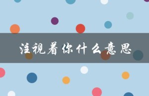 注视着你什么意思（老大哥监视你）