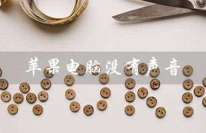 苹果电脑没有声音（苹果电脑扬声器无声怎么恢复）