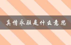 真情永驻是什么意思（愿真情永驻是什么）