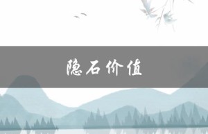 隐石价值（文字石有何价值）