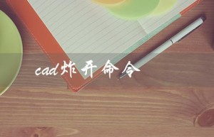 cad炸开命令（cad炸开命令图标在哪）
