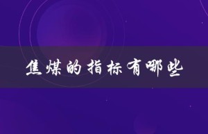 焦煤的指标有哪些（气焦煤的指标有哪些）