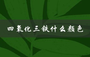 四氧化三铁什么颜色（三氧化二铁是什么颜色）