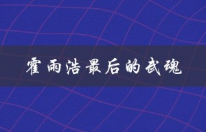 霍雨浩最后的武魂（霍雨浩的武魂融合技是什么）