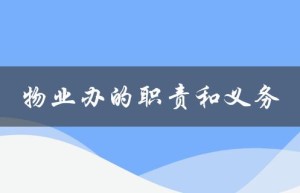 物业办的职责和义务（政府物业办的职责和义务是什么）