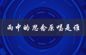 雨中的思念原唱是谁（雨中的思念原唱视频是什么）