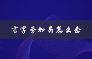 言字旁加曷怎么念（音读及字义解析）