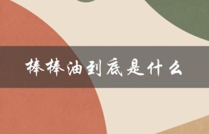 棒棒油到底是什么（什么是棒棒油）