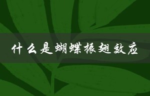 什么是蝴蝶振翅效应（蝴蝶效应是什么）