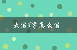 大写8字怎么写（如何写出漂亮的大写8）