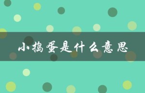 小捣蛋是什么意思（捣蛋意味着什么）