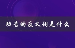 劝告的反义词是什么（反义词是什么）